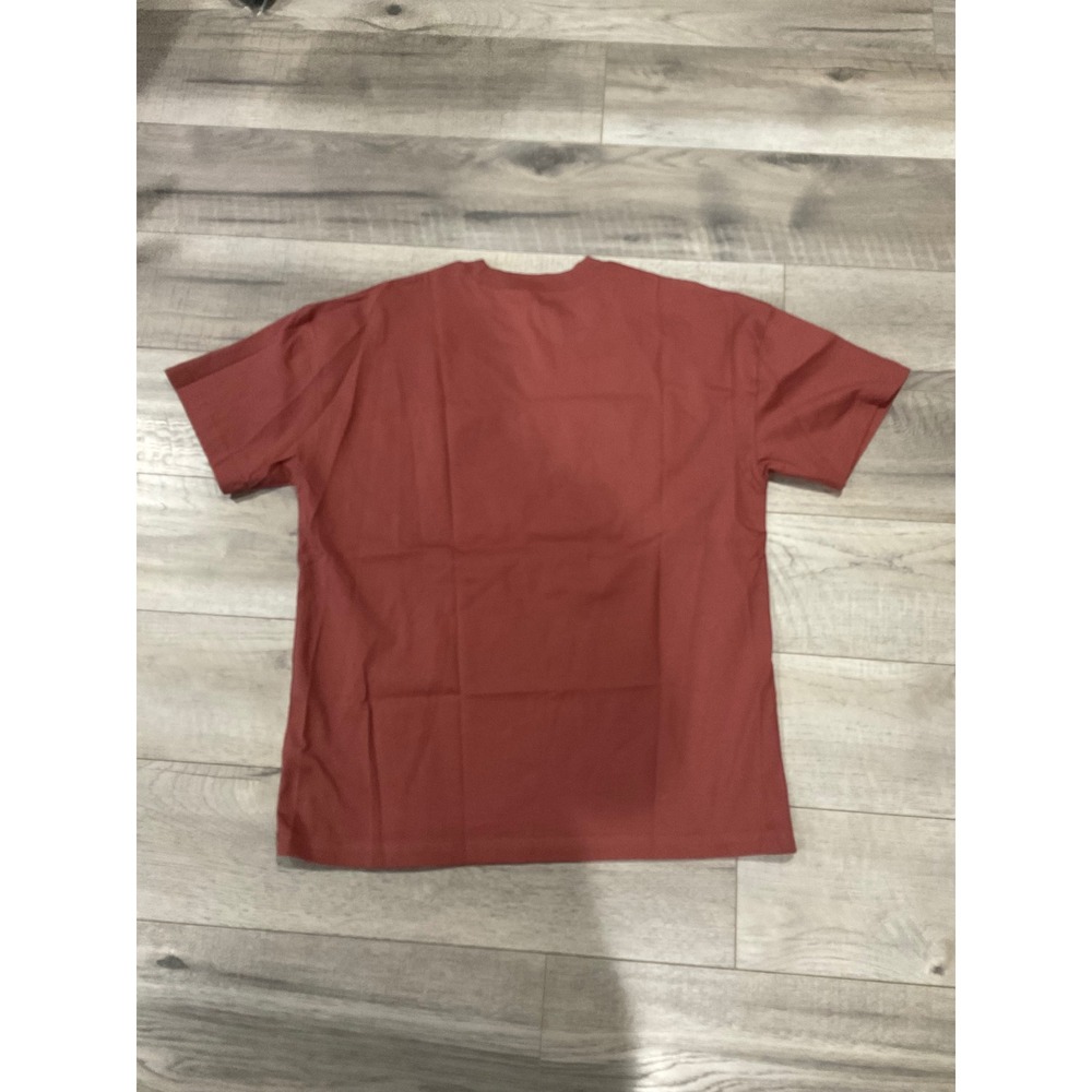 AllSaints Mens Tonic Crew Neck T-Shirt Rust Red Ramskull Logo XS Short‎ Sleeve - Picture 4 of 8